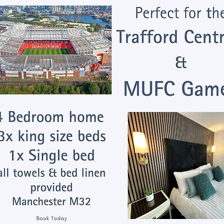 Waterside Mufc & Trafford Centre Townhouse 4 Bedroom Free Parking แมนเชสเตอร์ ภายนอก รูปภาพ